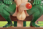 4_toes 5_fingers abs anthro balls balls_focus bench big_balls big_penis bouncing_balls bouncing_penis claws clenching_balls crouching erection faceless_character faceless_male feet fingers flexing foreskin genitals glans green_body huge_penis humanoid_feet humanoid_genitalia humanoid_penis male male_anthro muscular muscular_male muscular_thighs non-mammal_balls nude nude_anthro nude_male park park_bench penis plantigrade public public_erection public_nudity retracted_balls solo tan_balls tan_penis throbbing throbbing_balls throbbing_penis toe_claws toes urethra vein veiny_penis connivingrat valorlynz helm_(connivingrat) crocodile crocodilian reptile scalie 2023 3d_(artwork) 3d_animation animated digital_media_(artwork) hi_res high_framerate no_sound short_playtime webm