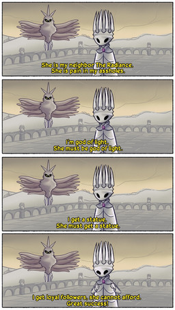 angry anthro biped detailed_background dialogue envy female fluffy flying happy male profanity text void_eyes yellow_eyes lizbot borat hollow_knight_(franchise) team_cherry pale_king_(hollow_knight) radiance_(hollow_knight) arthropod insect lepidopteran moth worm 2021 comic hi_res subtitled