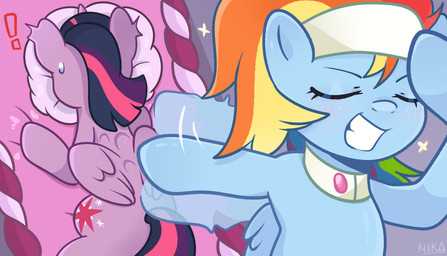 blush bodily_fluids choker duo female feral horn jewelry massage necklace smile spa sparkles sweat sweatdrop wings rookiecrash friendship_is_magic hasbro jujutsu_kaisen my_little_pony mythology naoya_hair_flip rainbow_dash_(mlp) twilight_sparkle_(mlp) equid equine mammal mythological_creature mythological_equine pegasus winged_unicorn digital_drawing_(artwork) digital_media_(artwork) hi_res