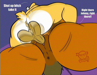 alternate_species anthro anus balls big_balls big_butt big_penis breast_squish breasts brown_body brown_fur butt duo female female_anthro from_front_position fur furrification genitals huge_butt humanoid_genitalia humanoid_penis humanoid_vulva male male/female mating_press muscular muscular_male nude nude_anthro nude_female overweight overweight_female penetration penile penile_penetration penis penis_in_vagina profanity rough_sex sex squish text vaginal vaginal_penetration vulva possbooty cartoon_network johnny_bravo_(series) becky_(johnny_bravo) johnny_bravo deer mammal moose new_world_deer 2025 digital_drawing_(artwork) digital_media_(artwork) english_text hi_res