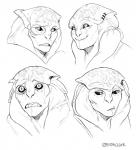 ambiguous_gender black_sclera furgonomics furry-specific_piercing not_furry piercing pupils scar simple_background slit_pupils smile solo white_background cccrystalclear bioware electronic_arts mass_effect jaal_ama_darav alien angara humanoid black_and_white digital_media_(artwork) hi_res monochrome