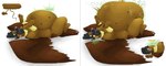 after_vore anthro belly big_belly big_breasts breasts brown_body duo female female_pred huge_belly nipples overweight vore wings grindavikbydaylight nightmarebros mythology felid mammal mythological_creature mythological_sphinx 2021 hi_res