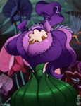 big_breasts breast_focus breasts cleavage clothed clothing detailed_background female flower hand_on_hip hand_on_own_hip huge_breasts looking_at_viewer not_furry outside petals plant purple_body purple_eyes purple_sclera purple_skin solo wide_hips superix alice_in_wonderland_(1951) alice_in_wonderland_(disney) disney elemental_creature elemental_humanoid flora_fauna flower_creature humanoid plant_humanoid 2020 absurd_res dated digital_drawing_(artwork) digital_media_(artwork) hi_res watermark