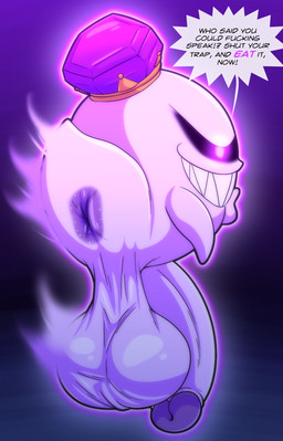 anal_request anus balls big_balls big_penis butt crown dialogue gem genitals glowing grin headgear huge_balls huge_penis humanoid_genitalia humanoid_penis male motion_lines oral_request penis presenting presenting_hindquarters profanity purple_anus requesting rimming_request saggy_balls sex_request simple_background smile solo teasing teasing_viewer teeth tepigfan101 luigi's_mansion mario_bros nintendo king_boo boo_(mario) ghost spirit absurd_res hi_res