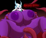 areola big_breasts blue_eyes blue_hair breasts double_penetration female game_over gameplay_mechanics genitals hair huge_breasts ice_horn mask nipples penetration purple_areola purple_body purple_nipples pussy sex solo tentacle_sex tentacles ultrazeta120 nintendo pokemon frostine_glacier froslass generation_4_pokemon pokemon_(species) 6:5 hi_res