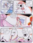 animated_skeleton anthro bone boss_monster_(undertale) bovid caprine clothed clothing comic dialogue elemental_creature english_text exclamation_point eye_patch eyewear female fire fire_creature fish grillby group loverofpiggies male mammal marine sans_(undertale) skeleton teeth text toriel undead undertale undertale_(series) undyne