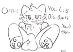 3_fingers 3_toes animal_genitalia anthro balls big_balls blush blush_lines feet fingers fluffy fully_sheathed fur genitals heart_symbol hypnosis male mind_control pawpads paws penis ringed_eyes sheath slim solo text thick_thighs toes white_body white_fur castinly boy_kisser_(meme) silly_cat_(mauzymice) domestic_cat felid feline felis mammal artist_name english_text hi_res meme