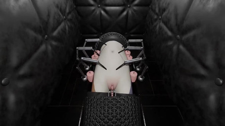 anthro bdsm brush checkered checkered_wall detailed_background female genitals navel nude padded_room prison restraints solo tickle_fetish tickle_torture tickling tickling_machine vulva wall_(structure) white_body tklsfm ambiguous_species 16:9 animated high_framerate long_playtime no_sound video widescreen