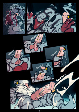 ambiguous_gender animal_genitalia animal_penis anthro balls bodily_fluids body_takeover cum cum_on_body cum_on_leg cum_on_penis cum_on_self duo ejaculation equine_genitalia equine_penis erection genital_fluids genitals goo_in_mouth hybrid_genitalia hybrid_penis in_mouth knot knotted_equine_penis knotted_penis leaking_cum male nipples nude open_mouth penis simple_background tail text tongue white_body x-ray_view camih mythology erza_the_hyena lad_(samwellgumgi) dragon goo_creature hybrid kobold mythological_creature mythological_scalie scalie absurd_res comic digital_media_(artwork) english_text hi_res