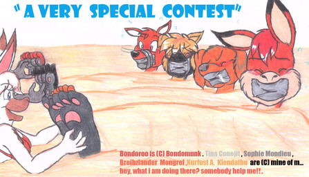4_fingers 4_toes anthro black_nose blonde_hair blue_eyes blush breasts buried buried_in_sand eyes_closed feet female fingers floppy_ears foot_fetish fur fur_tuft gag group hair head_tuft male multicolored_body multicolored_fur open_mouth open_smile orange_body orange_fur pawpads pink_inner_ear pink_pawpads red_bikini_top red_body red_fur red_hair sand smile tan_body tan_fur tan_inner_ear tape tape_gag text tickle_fetish tickle_torture tickling tickling_feet toes tuft white_body white_fur white_inner_ear yellow_body yellow_fur darkorange bird_dog canid canine canis dingo domestic_dog german_shepherd golden_retriever herding_dog hunting_dog kangaroo lagomorph leporid macropod mammal marsupial pastoral_dog rabbit retriever english_text traditional_media_(artwork)