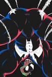 anus anus_only big_muscles black_body bodily_fluids butt colored_saliva emblem empty_eyes green_saliva long_tongue looking_at_viewer looking_through looking_through_legs male muscular muscular_humanoid muscular_male not_furry saliva sharp_teeth smile solo spider_web spread_legs spreading teeth tongue tongue_out unusual_bodily_fluids unusual_saliva taoren marvel venom_(marvel) alien alien_humanoid humanoid symbiote hi_res