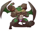 4_arms 4_nipples 4_pecs absurd_res after_transformation anthro bat_wings benbencoo biceps big_muscles clothing dragon dunai_the_dragon european_mythology fur green_body green_fur green_hair growth hair hi_res huge_muscles implied_transformation male membrane_(anatomy) membranous_wings multi_arm multi_limb multi_nipple multi_pecs multifur muscular muscular_anthro muscular_male mythological_creature mythological_scalie mythology nipples pecs scalie solo tail thong torn_clothing transformation underwear western_dragon wings