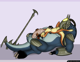 anal animal_genitalia armor balls blue_body bodily_fluids duo erection eyes_closed foreskin genital_fluids genitals holding_partner humanoid_genitalia humanoid_penis licking long_foreskin looking_down lying male male/male on_back oral orange_body penile penis penis_lick penis_poking_out precum rimming sex sheath simple_background size_difference tongue tongue_out unretracted_foreskin vein veiny_penis weapon garo_(artist) jak_and_daxter naughty_dog sony_corporation sony_interactive_entertainment daxter mammal metal_head_(jak_and_daxter) mustelid ottsel 2023 absurd_res colored digital_media_(artwork) hi_res shaded
