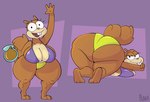 anthro bent_over big_breasts big_butt bottom_heavy bra breasts brown_body brown_fur butt clothing female fur green_clothing green_panties green_underwear huge_breasts huge_butt huge_hips huge_thighs hyper hyper_butt looking_at_viewer panties purple_bra purple_clothing purple_underwear rear_view short_stack solo thick_thighs underwear wide_hips plaga nickelodeon spongebob_squarepants sandy_cheeks mammal rodent sciurid tree_squirrel 2024 digital_media_(artwork) hi_res