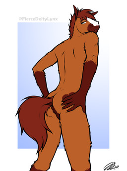 anatomically_correct anatomically_correct_anus anthro anus butt equine_anus hand_on_butt hand_on_own_butt heart_(marking) looking_back male mane markings nude presenting presenting_anus rear_view simple_background solo spread_butt spreading standing tail text manyakuma jesse_(manyakuma) equid equine horse mammal 2022 absurd_res artist_name hi_res signature watermark