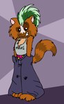 bottomwear boxers_(clothing) clothing green_hair hair male pants underwear tabbiewolf harlan_(tenpoundhammer) lemur mammal mouse_lemur primate strepsirrhine