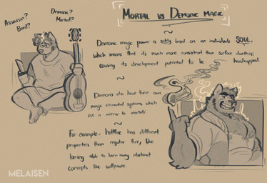 acoustic_guitar anthro bottomwear brown_background cloak closed_smile clothed clothed_anthro clothed_male clothing dagger duo eyewear fur glasses guitar hair handwear holding_dagger holding_guitar holding_melee_weapon holding_musical_instrument holding_object holding_sword holding_weapon information lore magic male male_anthro melee_weapon mouth_closed muscular muscular_anthro muscular_male musical_instrument nipples open_mouth open_smile pants plucked_string_instrument shirt shorts simple_background sitting smile string_instrument sword t-shirt text topwear weapon melaisen canid canine canis domestic_dog felid feline mammal 2023 absurd_res artist_name digital_drawing_(artwork) digital_media_(artwork) english_text hi_res monochrome sepia