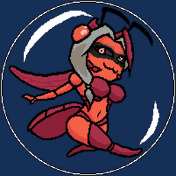 antennae_(anatomy) anthro back_wings breasts bubble extra_limbs eyes_on_head female grey_hair hair insect_wings natural_colors navel pupils red_body red_pupils side_view skinny smile smiling_at_viewer solo tail unusual_anatomy unusual_tail white_eyes wings debonairarsonist hondo-san_awa_(nickzilla) animal_humanoid arthropod arthropod_humanoid humanoid insect insect_humanoid 1:1 alpha_channel digital_media_(artwork) hi_res pixel_(artwork)