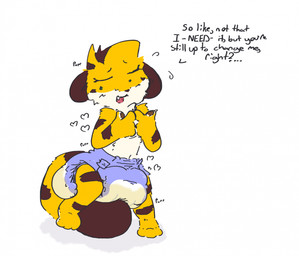 3_toes 4_fingers ambiguous_gender anthro big_diaper bodily_fluids brown_body brown_ears brown_fur brown_nose brown_pawpads brown_stripes brown_tail brown_tail_tip claws clothed clothing dialogue diaper diaper_only diaper_squish dipstick_tail dot_eyes ears_down ellipsis feet finger_claws fingers flying_sweatdrops fur genital_fluids heart_symbol index_to_index looking_away markings multicolored_body multicolored_fur navel on_one_leg open_mouth open_smile pawpads pivoted_ears purring shy simple_background simple_eyes smile snaggle_tooth solo standing striped_body striped_fur striped_markings striped_tail stripes sweat sweatdrop tail tail_markings tan_body tan_fur text toes topless unclean_diaper urine used_diaper wearing_diaper wet_diaper white_background white_claws white_finger_claws yellow_body yellow_fur yellow_tail boredomwithfriends ace_(boredomwithfriends) felid mammal pantherine tiger 2026 english_text hi_res female_(lore)