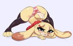 16:10 2021 4_toes anthro ass_up bedroom_eyes big_butt blue_eyes buckteeth butt clothing digital_media_(artwork) feet female floppy_ears hair hi_res jack-o'_pose lagomorph legwear leporid looking_at_viewer mammal mandie_(psakorn_tnoi) narrowed_eyes pose psakorn_tnoi rabbit scut_tail seductive shaded short_tail simple_background smile solo tail teeth thick_thighs thigh_highs toeless_legwear toes underwear white_background widescreen