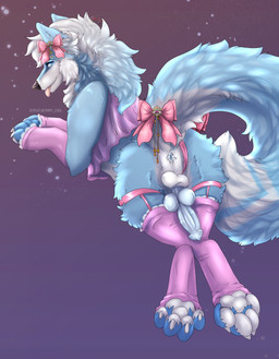 animal_genitalia animal_penis anus ass_up balls blue_anus blue_body blue_eyes blue_fur blue_knot blue_penis butt canine_genitalia canine_penis claws erection feral fur genitals knot looking_at_viewer male pawpads penis perineum pink_tongue presenting presenting_anus presenting_hindquarters raised_tail solo tail tongue white_body white_claws white_fur white_pawpads poppy_feral canid mammal hi_res