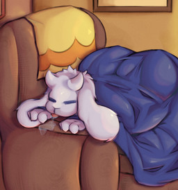 anthro armchair bedding big_butt blanket blue_blanket bodily_fluids butt chair drooling eyes_closed female floppy_ears fur furniture horn huge_butt inside messy_fur saliva solo tongue tongue_out under_blanket white_body white_fur birbchococat undertale_(series) chairiel toriel boss_monster_(undertale) bovid caprine goat mammal 2026 absurd_res hi_res