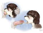 anthro balls bodily_fluids brown_body brown_fur brown_hair cum cum_in_mouth cum_inside cum_string duo emetophilia emetophilic_intercourse eyes_closed fellatio fur genital_fluids genitals hair holding_head humanoid_genitalia humanoid_penis male male/male open_mouth oral oral_penetration penetration penile penis sex short_hair tongue tongue_out vomit vomit_on_penis vomiting vomiting_on_another white_body white_fur moodyferret barry_brightwater mammal mustelid otter 2019