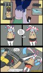 6_panel_comic absurd_res black_bottomwear black_clothing black_skirt blue_clothing blue_panties blue_underwear blush bottomwear bow_panties bow_underwear boxers_(clothing) clothed clothing crossdressing dialogue duo eeveelution electronics embarrassed english_text female feminization forced generation_2_pokemon generation_4_pokemon generation_6_pokemon glaceon glacey_frost_(the_go1den_fox) hi_res holding_clothing holding_object holding_panties holding_underwear locker_room male male/female matachu nintendo orange_boxers orange_clothing orange_underwear panties panties_on_face panties_thrown_at_face pattern_bottomwear pattern_clothing pattern_panties pattern_underwear phone pokemon pokemon_(species) school_uniform sid_(matachu) skirt stacy_(matachu) striped_bottomwear striped_clothing striped_panties striped_underwear stripes sylveon tail text throwing_object throwing_panties umbreon underwear uniform upskirt