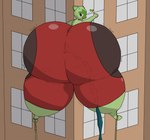 air_inflation big_butt building butt butt_expansion city expansion heart_eyes heart_symbol hose hose_inflation huge_butt hyper hyper_butt inflation male solo thick_thighs tube_bulge wide_hips neko_petter nintendo pokemon generation_9_pokemon pokemon_(species) sprigatito signature