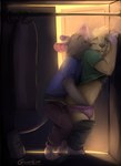 anthro bottomwear bottomwear_down clothed clothing detailed_background duo humanoid_hands inside male male/male pants pants_down partially_clothed shirt topwear underwear grumpy_loaf mammal murid murine rat rodent 2024 hi_res