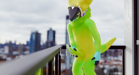 4_claws 4_fingers anthro balcony belly biped black_claws blue_body blue_claws blue_fingers blue_fur blue_hair blue_hand blue_hands blue_mouth blue_tail bodily_fluids city city_background cityscape claws cum cum_drip cum_on_claw cum_on_claws cum_on_fur cum_on_glass cum_on_hand cum_on_own_claw cum_on_own_claws cum_on_own_hand cum_on_own_penis cum_on_penis cum_on_self cum_on_wall cumming_outside cumshot dripping ejaculation erection exhibitionism eyes_closed fingers fluffy fluffy_arms fluffy_belly fluffy_body fluffy_chest fluffy_ear fluffy_ears fluffy_fur fluffy_head fluffy_legs fur furniture genital_fluids genitals gradient_penis green_arm green_arms green_body green_face green_fur green_hair green_head green_leg green_legs green_mouth green_penis green_tail hair holding_penis looking_at_genitalia looking_at_penis looking_down looking_down_at_genitalia looking_down_at_penis machine male masturbation multicolored_belly multicolored_body multicolored_chest multicolored_face multicolored_fur multicolored_head multicolored_legs multicolored_penis multicolored_tail nude orgasm outside penile penile_masturbation penis protogen_face protogen_visor relieved screen screen_face sky smile solo tail tapering_penis yellow_belly yellow_body yellow_chest yellow_ears yellow_eyes yellow_fur yellow_head yellow_legs yellow_tail retiu retiu_(retiu) armorless_protogen protogen 2025 3d_(artwork) absurd_res blender_(artwork) colored digital_media_(artwork) hi_res nonbinary_(lore)