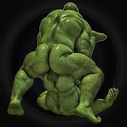 anal anal_penetration back_muscles backsack balls biceps black_background butt duo faceless_character faceless_male feet genitals hair hairy hindpaw humanoid_feet humanoid_on_humanoid male male/male male_penetrated male_penetrating male_penetrating_male muscular muscular_male not_furry nude paws penetration piledriver_position plantigrade rear_view sex simple_background tiptoes toes bartol humanoid orc 1:1 3d_(artwork) digital_media_(artwork)