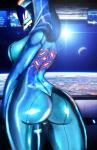 breasts butt clothed clothing female not_furry rear_view science_fiction solo suit zero_suit xkalipso bioware electronic_arts mass_effect metroid nintendo tali'zorah alien alien_humanoid humanoid quarian closed_(disambiguation)