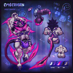 armpit_hair body_hair bulge genitals hairy male muscular penis solo emberhorn bovid bovine cattle felid hybrid lion mammal pantherine absurd_res hi_res