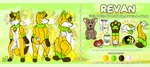 animate_inanimate anthro baby_bottle bell bell_collar brown_paws canid canine collar domestic_cat felid feline felis food fox fruit green_collar green_ears group hair hi_res hybrid kurodrunk living_plushie male mammal model_sheet multicolored_hair open_mouth pacifier paws pineapple pineapple_pattern plant plush_stuffing plushie revan_(baby_revan) star_eyes tail toddler trio young young_anthro