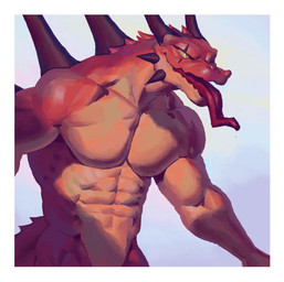 2_horns abs anthro back_spikes biceps blue_background border countershade_arms countershade_face countershade_neck countershade_torso countershading eye_scar facial_scar facial_spikes front_view green_sclera head_horn head_ridge horn looking_aside male multicolored_body muscular muscular_anthro muscular_male neck_ridge nude nude_anthro nude_male open_mouth open_smile pecs pose pupils red_body red_tongue scar simple_background slit_pupils smile snout solo spikes spikes_(anatomy) tail tail_ridge tan_body tan_countershading tongue tongue_out trapezius two_tone_body white_border kingarthur_i lizard reptile scalie 2024 animated digital_drawing_(artwork) digital_media_(artwork) frame_by_frame half-length_portrait no_sound portrait short_playtime timelapse video