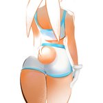 anthro bottomwear butt clothing dolphin_shorts faceless_character faceless_female female furgonomics gloves handwear midriff rear_view scut_tail short_tail shorts solo tail philtomato looney_tunes space_jam warner_brothers lola_bunny lagomorph leporid mammal rabbit 2020