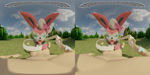2:1 3d_(artwork) 3d_animation ambiguous_gender ambiguous_on_human animated bestiality blue_eyes digital_media_(artwork) doublestuffed duo eeveelution erection fellatio feral first_person_view fur generation_6_pokemon genitals hi_res human human_on_feral interspecies licking looking_at_viewer male male/ambiguous male_on_feral male_pov mammal nintendo no_sound oral penile penis penis_lick pink_body pink_fur pokemon pokemon_(species) pokephilia ribbonjob sex short_playtime side_by_side_stereogram solo_focus stereogram sylveon tongue tongue_out wall_eye_stereogram webm white_body white_fur wide_tongue