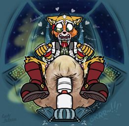 anthro big_diaper blush bodily_fluids boots clothed clothing cockpit cum cum_in_diaper diaper diaper_bulge drooling ears_down electronics excessive_feces feces footwear forced forced_orgasm genital_fluids headgear headphones headset heart_symbol huge_diaper hyper hyper_diaper hyper_feces hyper_soiling male orgasm partially_clothed pivoted_ears saliva sex_toy shoes soiled_diaper soiling solo stink_fumes through_clothing unclean_diaper used_diaper vibrator vibrator_on_diaper wand_vibrator poofbuttrocky nintendo star_fox fox_mccloud canid canine fox mammal hi_res