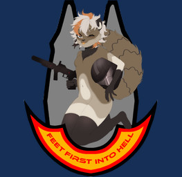 anthro armor athletic athletic_female female gun halo headgear helmet nude odst patch_(marking) pinup_poster pose ranged_weapon slim solo weapon sonyan okamisenpai halo_(series) microsoft xbox_game_studios kai_(okamisenpai) mammal mustelid musteline stoat true_musteline weasel alpha_channel hi_res pinup