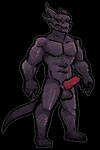 alpha_channel anthro balls biped dragon erection fingers genitals horn jam_(artist) male mythological_creature mythological_scalie mythology penis scalie simple_background solo tail transparent_background