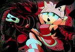 accessory boots clothed clothing fangs footwear fur headband heart_eyes heart_symbol pink_body pink_fur shoes tail tail_motion tailwag teeth tentacles gwenimaru sega sonic_the_hedgehog_(series) sonic_x_shadow_generations amy_rose doom_morph_shadow shadow_the_hedgehog alien black_arms_(sonic) eulipotyphlan hedgehog mammal 2024 absurd_res hi_res