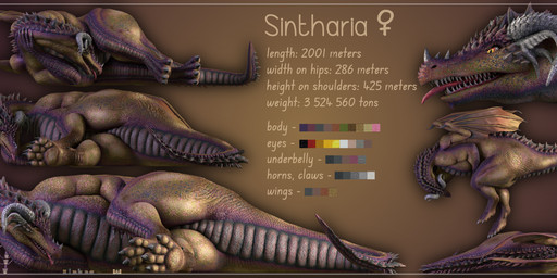 building claws comparing female feral giga horn lying macro membrane_(anatomy) membranous_wings multicolored_body on_side pupils quadruped scales sharp_teeth side_view slit_pupils small_wings solo tail teeth text thick_thighs wide_hips wings yellow_eyes roman_95 microsoft minecraft mojang mythology xbox_game_studios sintharia dragon mythological_creature mythological_scalie scalie english_text hi_res model_sheet