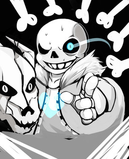 5_fingers bodily_fluids bone clothed clothing fingers heart_symbol male not_furry one_eye_closed skeleton solo sweat teeth saku1saya undertale undertale_(series) sans_(undertale) animated_skeleton undead 2015