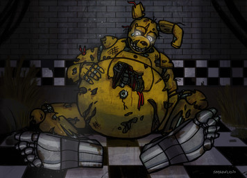 anthro belly big_belly big_feet black_sclera damage feet foot_focus glowing glowing_eyes huge_belly machine male pregnant pregnant_male rust solo white_eyes yellow_body sayrantesis five_nights_at_freddy's five_nights_at_freddy's_3 scottgames springtrap_(fnaf) animatronic lagomorph leporid mammal rabbit robot hi_res