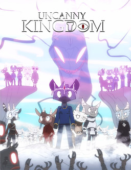 4_horns anthro armor clothing crown evil_grin female fog glowing glowing_eyes group headgear horn jewelry male mask mischievous_smile multi_horn poster robe series_name smile wearing_mask wrappings toxis tophatbird_productions uncanny_kingdom youtube cassian_winstria_(uncanny_kingdom) edmund_(uncanny_kingdom) freeno_(uncanny_kingdom) lord_fraeda_(uncanny_kingdom) malloy_(uncanny_kingdom) runa_(uncanny_kingdom) warden_velky_(uncanny_kingdom) bovid canid canine caprine goat humanoid mammal scalie undead zombie absurd_res hi_res