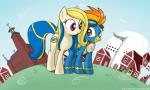 duo female feral smile swedish_flag galaxyart friendship_is_magic hasbro my_little_pony fan_character spitfire_(mlp) wonderbolts_(mlp) earth_pony equid equine horse mammal pony 2012 hi_res