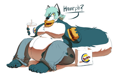 ? anthro barefoot belly belly_overhang beverage big_belly blue_fur blue_hair burger canid canine claws clothed clothing dialogue food fox fur hair holding_beverage holding_food holding_object joebluefox joe_(joebluefox) long_tail love_handles male mammal moobs obese obese_male overweight overweight_male simple_background sitting solo text thick_thighs toe_claws topless torn_clothing white_background white_fur wide_hips
Rating: Questionable
Score: 6
User: roundlove
Date: January 14, 2019 ? anthro barefoot belly belly_overhang beverage big_belly blue_fur blue_hair burger canid canine claws clothed clothing dialogue food fox fur hair holding_beverage holding_food holding_object joebluefox joe_(joebluefox) long_tail love_handles male mammal moobs obese obese_male overweight overweight_male simple_background sitting solo text thick_thighs toe_claws topless torn_clothing white_background white_fur wide_hips
Rating: Questionable
Score: 6
User: roundlove
Date: January 14, 2019