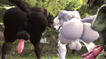 2_penises animal_genitalia animal_penis anthro areola ass_clapping backsack balls big_balls big_breasts big_butt black_body black_fur breasts butt canine_genitalia canine_penis diphallism erection fur genitals green_body green_scales group gynomorph intersex looking_back male multi_genitalia multi_penis nipples nude outside penis scales tail trio twerking white_body white_fur rayhuma bethesda_game_studios microsoft mythology skyrim the_elder_scrolls deeja skyrim_werewolf argonian canid canine mammal mythological_canine mythological_creature scalie werecanid werecanine werecreature werewolf 3d_(artwork) 3d_animation animated digital_media_(artwork) huge_filesize no_sound webm