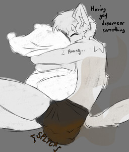 anthro boxer_briefs boxer_briefs_only clothed clothing eyes_closed feces feces_bulge femboy grey_background hug hugging_object hugging_pillow male male_anthro male_pooping oblivious pillow pooping sagging_underwear simple_background sleep_pooping sleeping smelly soiling soiling_boxer_briefs soiling_underwear solo stink_fumes topless underwear underwear_only kittytwink domestic_cat felid feline felis mammal nonbinary_(lore)